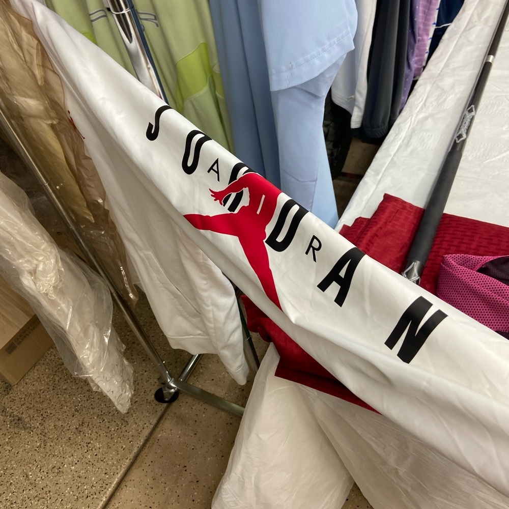 Jordan Red and Black Logo Banner